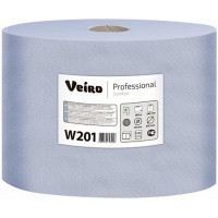 Протирочная бумага Veiro Professional Comfort W201 2-слойная синяя, 350 метров, 24 см