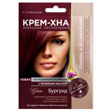 Крем-Хна в готовом виде "Бургунд" с репейным маслом, 50 мл
