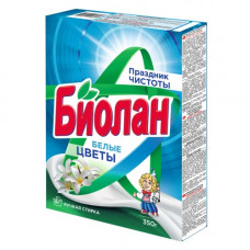 Стиральный порошок для ручной стирки Биолан Белые цветы, 350 г