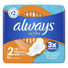 Прокладки Always (Олвейс) Ultra Нормал, 4 капли, 10 шт
