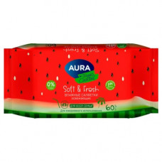 Влажные салфетки освежающие Aura (Аура) Tropic Cocktail, 60 шт