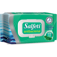 Салфетки влажные Salfeti (Салфети) Антибактериальные, с клапаном, 72 шт Салфетки влажные Salfeti (Салфети) Антибактериальные, с клапаном, 72 шт