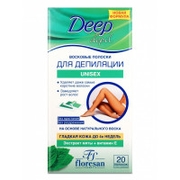 Восковые полоски для депиляции Floresan Deep Depil Unisex с мятой, 20 шт