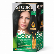 Крем-краска для волос Studio (Студио) Professional BIOcolor, тон 1.0 - Черный