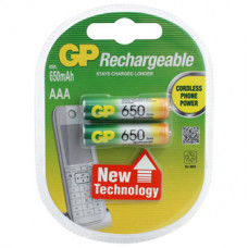 Набор аккумуляторов GP Rechrgeable, тип ААА, 650 mAh, 2 шт