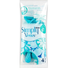Одноразовые женские станки для бритья Gillette (Джиллетт Симпл Венус) Simply Venus 2, 4 шт