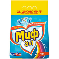 Стиральный порошок автомат Миф Свежий цвет 3 в 1, 4 кг