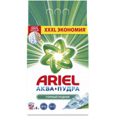 Стиральный порошок автомат Ariel (Ариэль) Аквапудра «Горный родник», 6 кг