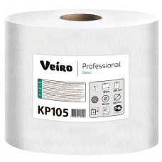 Полотенце бумажное рулонное Veiro Professional Basic KP105 1-слойное 300 метров