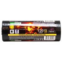 Мешки для мусора ПВД MirPack (МирПак) Силачи, чёрные, 120 л, 30 мкм, 10 шт