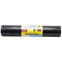 Мешки для мусора ПВД MirPack (МирПак) Добрыня, чёрные, 120 л, 100 мкм, 10 шт