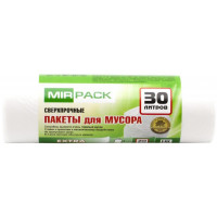 Мешки для мусора ПНД MirPack (МирПак) Extra, белые, 30 л, 12 мкм, 20 шт