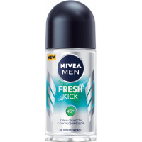 Антиперспирант шариковый мужской Nivea Men Fresh Kick, 50 мл Антиперспирант шариковый мужской Nivea Men Fresh Kick, 50 мл