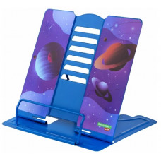 Подставка для книг и учебников BRAUBERG (Брауберг) Kids «Оuter space» регулируемый угол наклона, металл