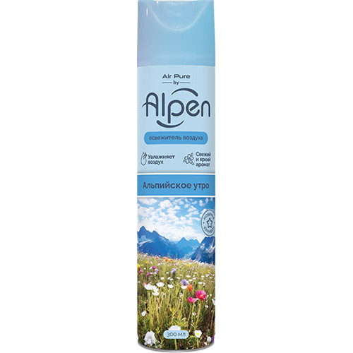 Освежитель воздуха Alpen Альпийское утро, 300 мл Освежитель воздуха Alpen Альпийское утро, 300 мл