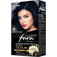 Краска для волос Fara (Фара) Classic, тон 501а - Иссиня-Чёрный