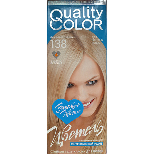 Краска-гель для волос Estel Quality Color Цветель 138 - Бежевый блондин Краска-гель для волос Estel Quality Color Цветель 138 - Бежевый блондин